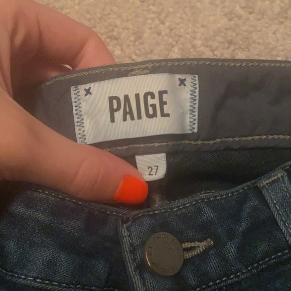 Paige Cassie Skyline Skinny Size 27 Mid Rise Dark Wash  Jeans - Picture 10 of 11